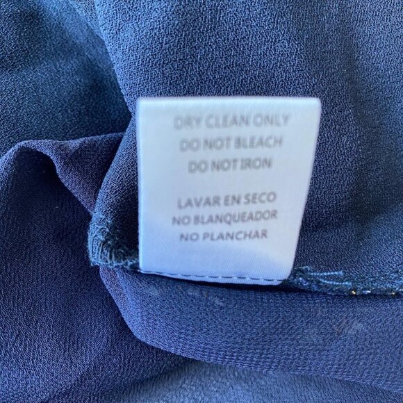 NWT Endless Rose Navy & Yellow Fringed Tiered Tank Top L - Picture 8 of 9